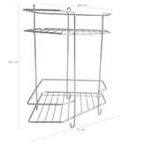 Suportes Banheiro Porta Shampoo Toalheiro Duplo Encaixe Box